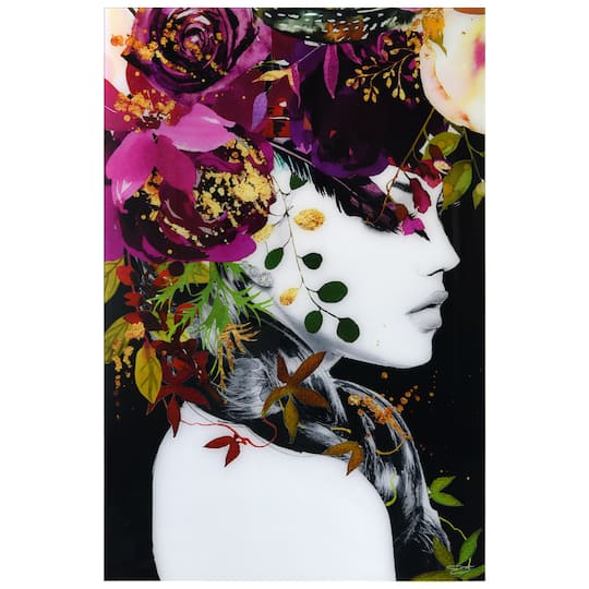 Empire Art Direct 32" x 48" Purple Rain Free Floating Printed Tempered Glass Wall Art